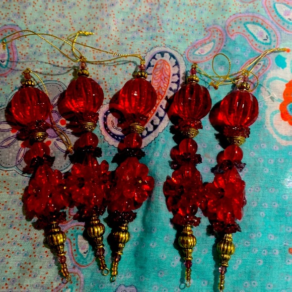 Vintage Red Classic Ornaments Raz Holiday - Picture 3 of 14